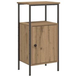 Table de chevet chêne artisanal 41x31x80 cm bois d'ingénierie 581433581433