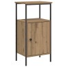 Table de chevet chêne artisanal 41x31x80 cm bois d'ingénierie 581433581433