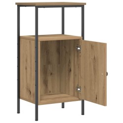 Table de chevet chêne artisanal 41x31x80 cm bois d'ingénierie 581433581433