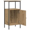 Table de chevet chêne artisanal 41x31x80 cm bois d'ingénierie 581433581433