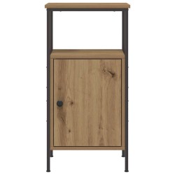 Table de chevet chêne artisanal 41x31x80 cm bois d'ingénierie 581433581433