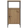 Table de chevet chêne artisanal 41x31x80 cm bois d'ingénierie 581433581433