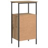 Table de chevet chêne artisanal 41x31x80 cm bois d'ingénierie 581433581433