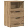 Table de chevet chêne artisanal 40x36x65 cm bois d'ingénierie 581434581434