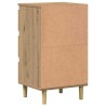 Table de chevet chêne artisanal 40x35x69 cm bois d’ingénierie 581435581435