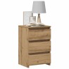 Table de chevet chêne artisanal 40x35x62,5 cm bois d'ingénierie 581436581436