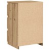 Table de chevet chêne artisanal 40x35x62,5 cm bois d'ingénierie 581436581436