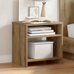 Table de chevet chêne artisanal 40x30x40 cm bois d'ingénierie 581437581437