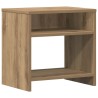 Table de chevet chêne artisanal 40x30x40 cm bois d'ingénierie 581437581437
