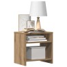 Table de chevet chêne artisanal 40x30x40 cm bois d'ingénierie 581437581437