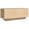 Table de chevet chêne artisanal 100x35x40 cm bois d’ingénierie 581438581438