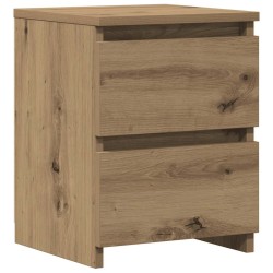 Table de chevet chêne artisanal 30x30x40 cm bois d'ingénierie 581439581439