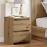 Table de chevet chêne artisanal 30x30x40 cm bois d'ingénierie 581439581439
