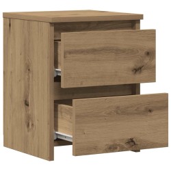 Table de chevet chêne artisanal 30x30x40 cm bois d'ingénierie 581439581439