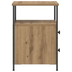 Table de chevet chêne artisanal 34x35,5x50 cm bois d'ingénierie 581440581440
