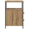 Table de chevet chêne artisanal 34x35,5x50 cm bois d'ingénierie 581440581440
