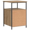 Table de chevet chêne artisanal 34x35,5x50 cm bois d'ingénierie 581440581440