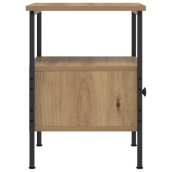 Table de chevet chêne artisanal 34x36x50 cm bois d'ingénierie 581446581446