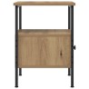 Table de chevet chêne artisanal 34x36x50 cm bois d'ingénierie 581446581446