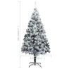 Sapin de Noël artificiel avec neige floquée vert 210 cm PVC 581447581447
