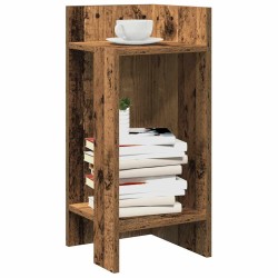 Table d'appoint avec étagère vieux bois 25,5x27x60 cm 581449581449