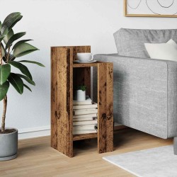 Table d'appoint avec étagère vieux bois 25,5x27x60 cm 581449581449