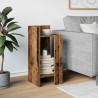 Table d'appoint avec étagère vieux bois 25,5x27x60 cm 581449581449