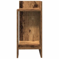 Table d'appoint avec étagère vieux bois 25,5x27x60 cm 581449581449