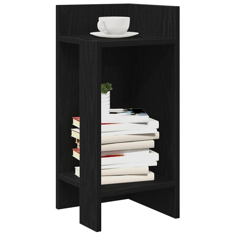 Table d'appoint avec étagère noir 25,5x27x60 cm 581458581458