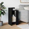 Table d'appoint avec étagère noir 25,5x27x60 cm 581458581458