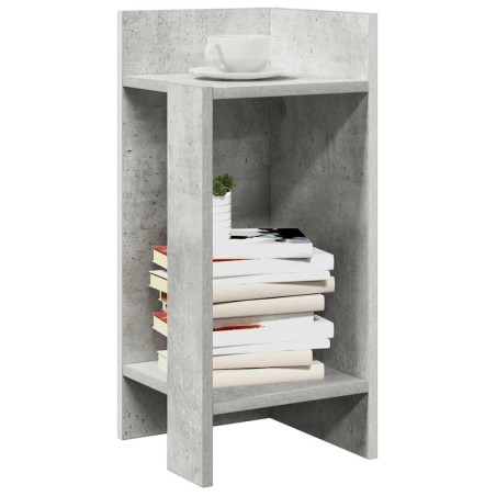 Table d'appoint avec étagère gris béton 25,5x27x60 cm 581462581462