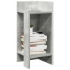 Table d'appoint avec étagère gris béton 25,5x27x60 cm 581462581462