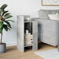 Table d'appoint avec étagère gris béton 25,5x27x60 cm 581462581462