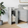 Table d'appoint avec étagère gris béton 25,5x27x60 cm 581462581462