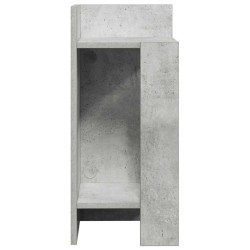 Table d'appoint avec étagère gris béton 25,5x27x60 cm 581462581462