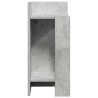 Table d'appoint avec étagère gris béton 25,5x27x60 cm 581462581462