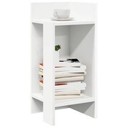 Table d'appoint avec étagère blanc 25,5x27x60 cm 581463581463