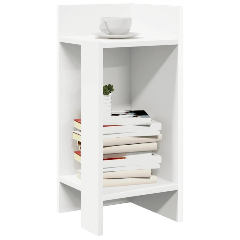 Table d'appoint avec étagère blanc 25,5x27x60 cm 581463581463