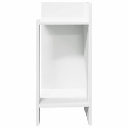 Table d'appoint avec étagère blanc 25,5x27x60 cm 581463581463