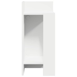 Table d'appoint avec étagère blanc 25,5x27x60 cm 581463581463