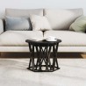 Table d'appoint 2 pcs Chêne noir Bois d'ingénierie et acier 581464581464