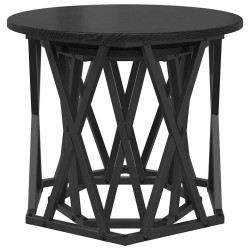 Table d'appoint 2 pcs Chêne noir Bois d'ingénierie et acier 581464581464