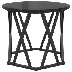 Table d'appoint 2 pcs Chêne noir Bois d'ingénierie et acier 581464581464