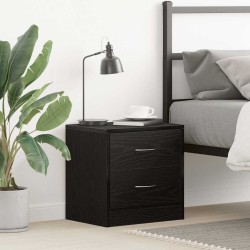 Table de chevet chêne noir 40x30x40 cm bois d'ingénierie 581465581465