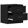 Table de chevet chêne noir 40x30x40 cm bois d'ingénierie 581465581465