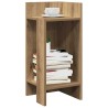 Table d'appoint avec étagère chêne artisanal 25,5x27x60 cm 581466581466