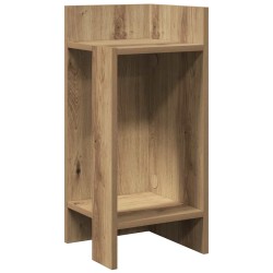 Table d'appoint avec étagère chêne artisanal 25,5x27x60 cm 581466581466