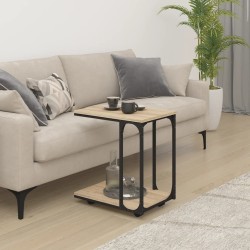 Table d'appoint à roues Chêne sonoma 50x35x55,5 cm 581467581467