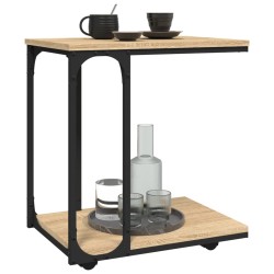Table d'appoint à roues Chêne sonoma 50x35x55,5 cm 581467581467