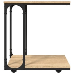 Table d'appoint à roues Chêne sonoma 50x35x55,5 cm 581467581467